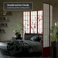 thumbnail image 3 of Oriental Furniture 7 Ft Tall Cherry Blossom Shoji Screen, rosewood color, 4 panel, 3 of 6