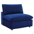 thumbnail image 4 of Modway Commix Down Filled Overstuffed Performance Velvet Armless Chair, Navy, 4 of 8