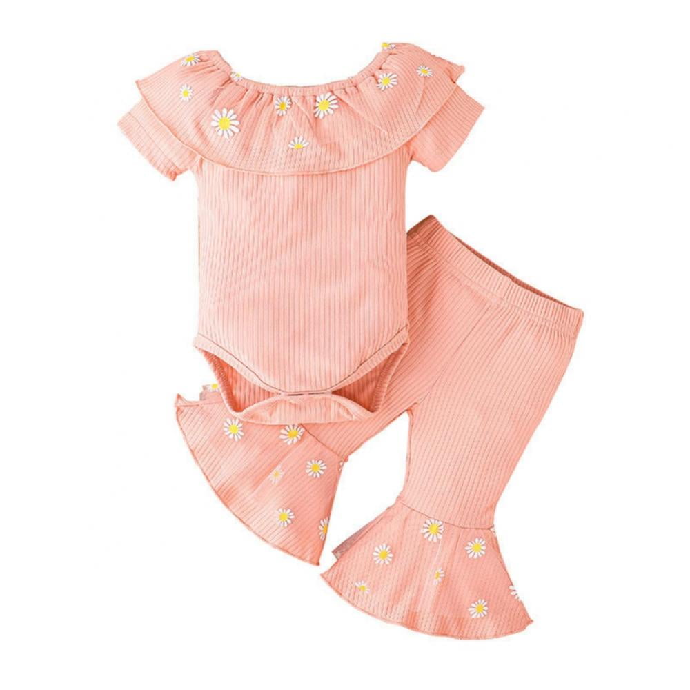 Infant Baby Girl Outfits Short Sleeves 