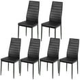 thumbnail image 1 of Topbuy Set of 6 Dining Chairs High Back Kitchen Home Furniture,PVC, 1 of 8