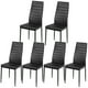 Topbuy Ensemble de 6 Chaises de Salle à Manger Dossier Haut Meubles de Cuisine Maison, PVC