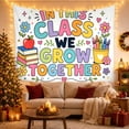 thumbnail image 3 of Phrase Letters Class With Grow Together Multicolored, Inspirational Illustration for Quote Lovers, Wall Decor, Valentine's Day Gift, Tapestry Wall Hanging for Dorm and Living Room, 3 of 7