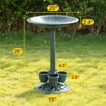thumbnail image 5 of Bird Bath for Outside with  Removable Flower Planters Polyresin Lightweight Vintage Birdbath for Outdoors Stake Standing Bowl and Water Feeder Yard Garden Decor, 5 of 10