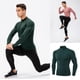 thumbnail image 5 of Minnieouse Ropa interior térmica para hombre, camisetas de invierno de cuello alto para hombre, cuello con cremallera, jersey para exteriores, Camisetas Verde oscuro, 5 of 6