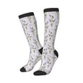 thumbnail image 2 of Balery Lavender Flowers Printed Novelty Socks Men's Women's Crew Socks Sports Socks Knee High Socks Cotton Socks Quirky and Cool Socks, 2 of 9