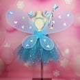 thumbnail image 3 of Txlixc Juego de rol de cuento de hadas de 4 piezas para niñas, falda brillante + alas de mariposa de cuento de hadas LED + horquilla + palo de mariposa Txlixc  moda, 3 of 8