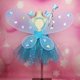 thumbnail image 3 of Txlixc Juego de rol de cuento de hadas de 4 piezas para niñas, falda brillante + alas de mariposa de cuento de hadas LED + horquilla + palo de mariposa Txlixc  moda, 3 of 8