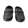thumbnail image 2 of Zapatos de hombre sin cordones de piel sintética, informales, a la moda, ligeros, antideslizantes, con hebilla, de caña baja, color negro, 44, 2 of 14