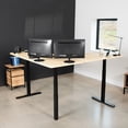 thumbnail image 3 of VIVO Electric 77" x 71" Corner Stand Up Desk, Light Wood Table Tops, Black Frame, 3 of 8