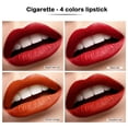 thumbnail image 3 of Creative Cigarette Lipstick Set Matte Long Lasting Waterproof MattLip Stick Tube Nude RedVelvet LipTint Makeup 4 Colors, 3 of 4