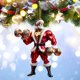 thumbnail image 3 of Christmas Decorations Ornaments Big Christmas Tree Ornaments Ornaments For Coworkers Christmas Tree Two Pendant Decoration Double Print Fitness Muscle Santa, 3 of 6