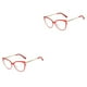 thumbnail image 2 of Qarigey 1 par de gafas de mujer, reemplazo Universal HD, protección solar inastillable, gafas de moda, adorno rojo Rojo 2piezas, 2 of 6
