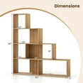 thumbnail image 4 of Giantex Bibliothèque à 4 Niveaux en Escalier, Étagère Échelle Autoportante avec 6 Cubes, Présentoir Moderne, Naturel, 4 of 8