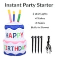 thumbnail image 5 of Sunnydaze Inflatable Party Decoration Happy Birthday Cake, 4 ft, 5 of 11