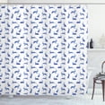 thumbnail image 1 of Ambesonne Bunny Shower Curtain, Watercolor Effect Pattern, 69"Wx75"L, Cobalt Blue Sky Blue, 1 of 3