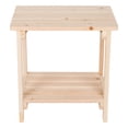 thumbnail image 4 of Shine Company 4104N Rectangular Wooden Indoor Outdoor Patio Side Table, Natural, 4 of 10