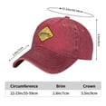 thumbnail image 5 of DouZhe Adjustable Washed Cotton Baseball Cap - Under Construction Sign Prints Vintage Dad Hat Unisex Sports Caps (Red), 5 of 7