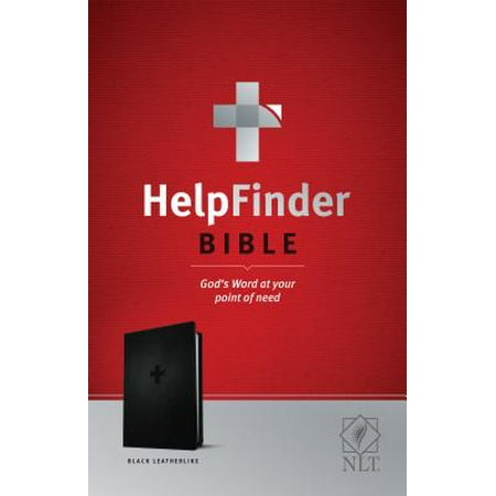 HelpFinder Bible NLT (Red Letter, LeatherLike, Black) : God’s Word at Your Point of