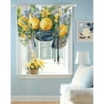 thumbnail image 2 of Tropical Lemon Tie Up Curtains for Window, Thermal Insulated Balloon Shade Adjustable Rod Pocket Curtains Valance Panels for Kitchen Bathroom Cafe 46 x 63 Vintage Summer Botanical, 2 of 6