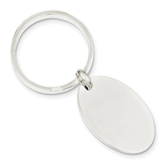 FB Jewels Sterling Silver Oval Key Ring