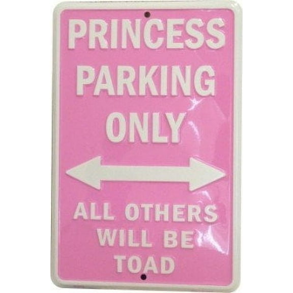 HangTime Princess Parking Only 8x12 inch Metal Sign