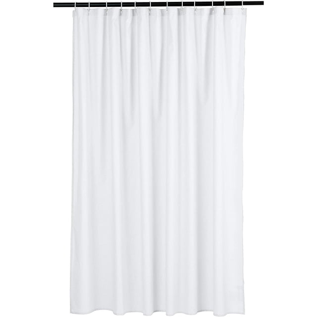 Cortina de ducha de 180*180 cm, PEVA, estampado en relieve blanco