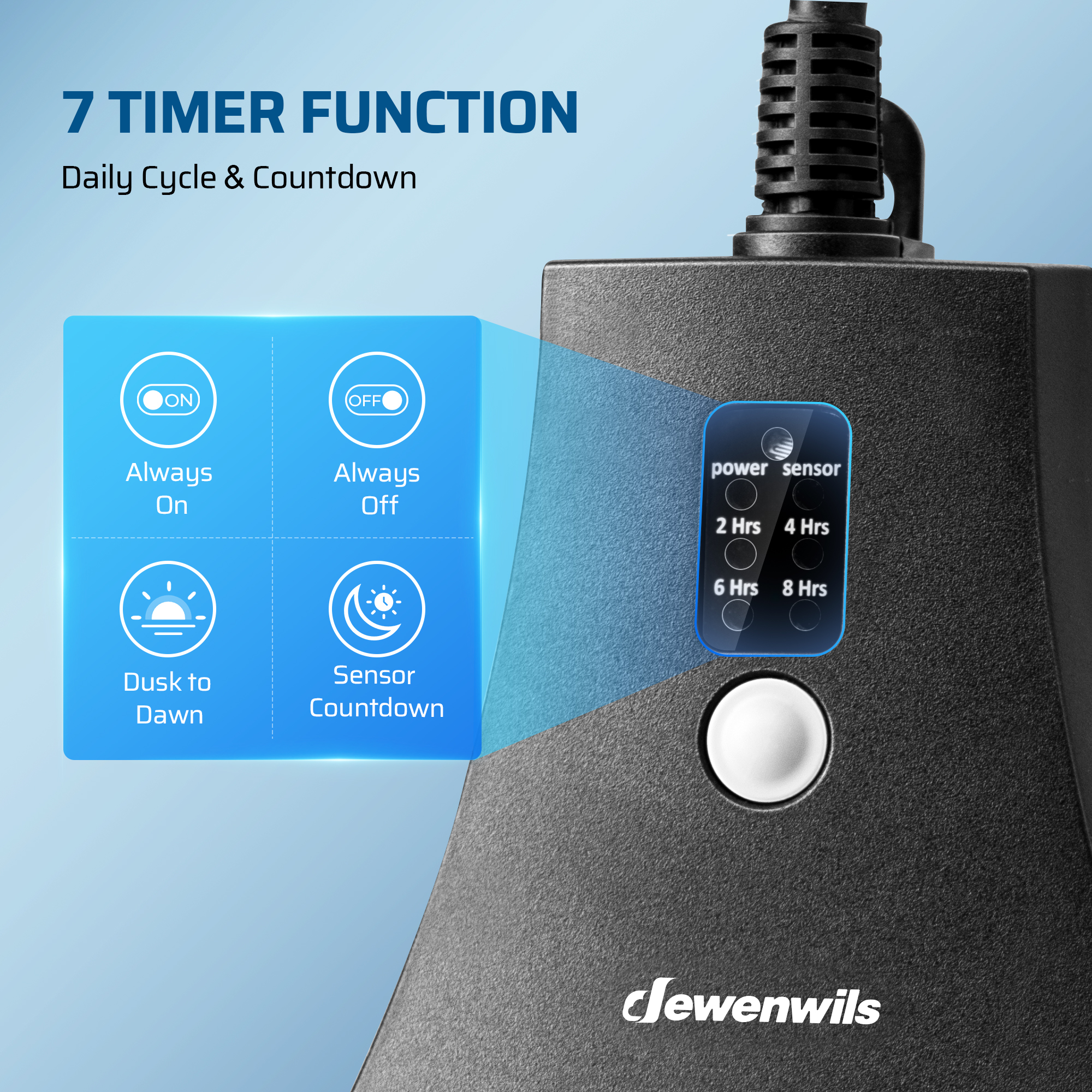 Dewenwils Outdoor Plug-in Christmas Light Timer photo 2