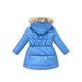 thumbnail image 2 of Gomelly Girl Jackets Hooded Neck Hoodies Warm Coat Girls Button Down With Pockets Sweatshirts Glossy Outwear 3157-7 Dark Blue 110cm, 2 of 9