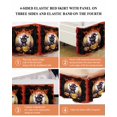 thumbnail image 6 of Halloween Horror Bed Skirt Pumpkin Black Cat Bat Bed Skirts Queen Size 16 Inch Drop, Wrap Around Dust Ruffle&nbsp;Bedskirt with Adjustable Elastic Belt for Queen Size Beds, 6 of 7