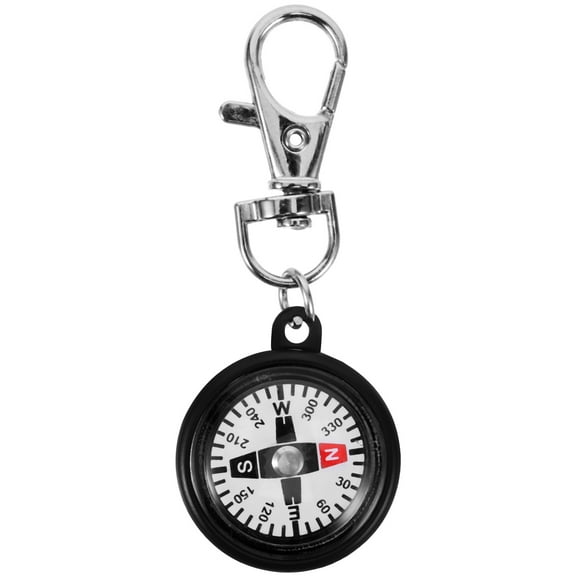 Compass Keychain Small Ring Hiking Fob on Foot Water Proof for Survival Travel Abs
