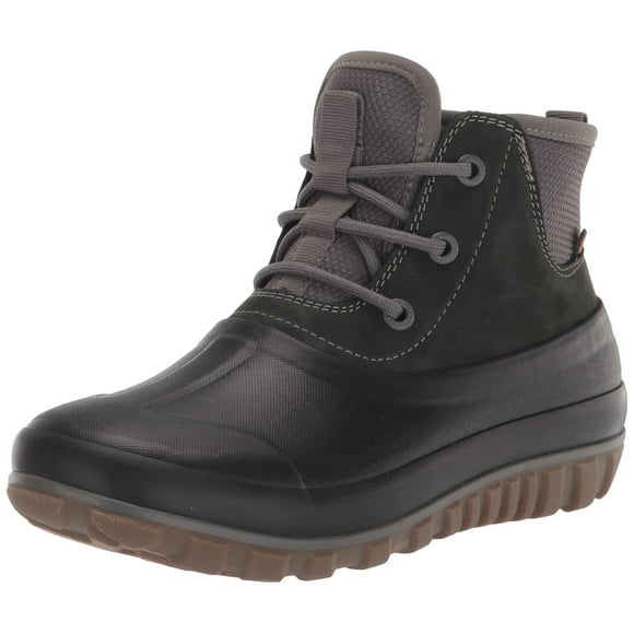 Bogs Womens Classic Casual Lace Leather Boot Snow, Dark Gray, 7