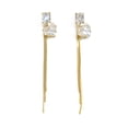 thumbnail image 5 of Sunyeur Heart Dangle Drop 14K Gold Plated Long Chain Tassel Earrings for Women, Valentine Statement Love Fringe Earing Dangling Wedding Prom Fashion Jewelry Gift, 5 of 5
