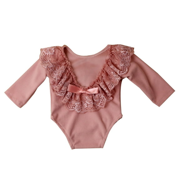 Photo Props for Baby Girls 0-1M Backless Lace Jumpsuits Newborns Monthly Party Photo Clothes Photostudio Outfit