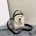 thumbnail image 6 of Beautynvta Small Sling Crossbody Bag for Women, Casual Small Square Bag, Canvas Shoulder Bag with Adjustable Strap, Lightweight Handbag for Outdoor Travel, White, 6 of 6