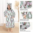 thumbnail image 4 of Wearable Blanket with Sleeves and Pocket Oversized Hooded Sweatshirt 3-14 YR Mint Green Vines S, 4 of 7