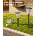thumbnail image 6 of BITPOTT 8 Pack Solar Pathway Lights, Adjustable Warm and Cool White, Super Bright, Waterproof IP65, Color Changing, Brown, 6 of 11