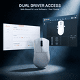 thumbnail image 4 of ATTACK SHARK V8 Wireless Gaming Mouse, Tri-Mode 2.4G/USB-C Wired/Bluetooth, PAW3950MAX Sensor, 42000 DPI, Dual 8000Hz Polling Rate, 59g Lightweight Design, Grip Tape Included, White, 4 of 10