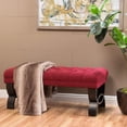 thumbnail image 2 of Christopher Knight Home Scarlett Tufted Fabric Ottoman Bench, Deep Red, 2 of 10