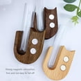 thumbnail image 3 of ABCISI Cat Whisker Holder with Cat Shaped, Petite Glass Cat Whisker Collector & Mini Decorative Vase, Ideal as Pet Keepsake Box or Loss of Cat Sympathy Gift, Home Decor (Fridge Magnet-Beech Wood), 3 of 13