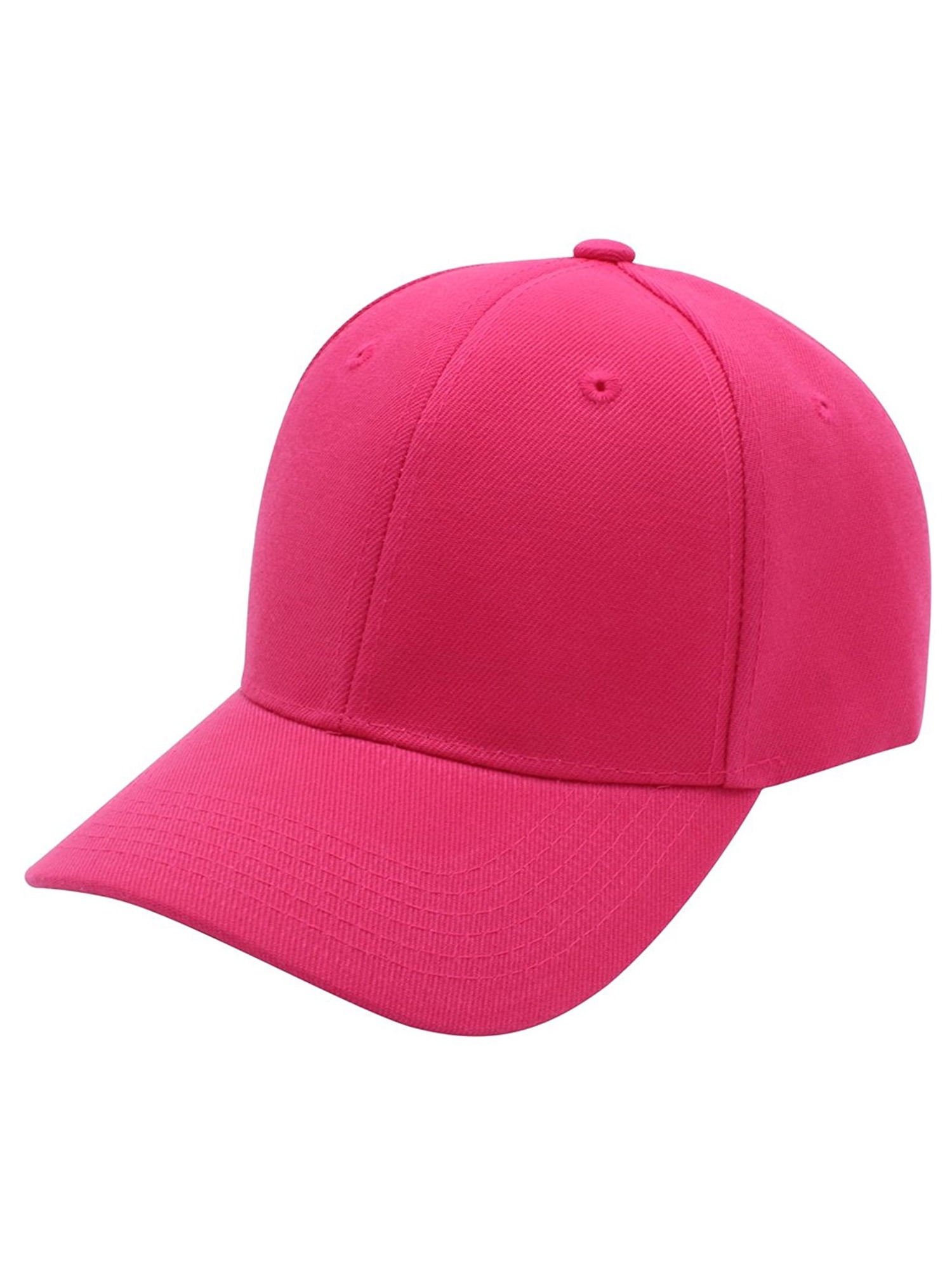 D&I Basic Baseball Cap Adjustable Closure Curved Visor Hat-Hot Pink ...