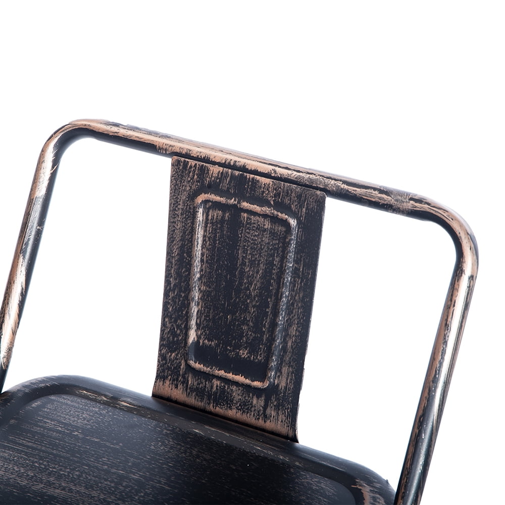 Kepooman 3-piece Vintage Bar Stools with Metal Table, Low Back Rustic Industrial Metal Chairs&Rectangular Table for Patio Kitchen Bar Indoor/Outdoor, Golden Black Kepooman 3-piece Vintage Bar Stools with Metal Table, Low Back Rustic Industrial Metal Chairs&Rectangular Table for Patio Kitchen Bar Indoor/Outdoor, Golden Black