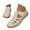 Beige, variant on Summer Closed Toe Sandals for Women Ankle Strap Dressy Orthopedic Walking Slip on Flat Shoes