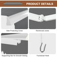 thumbnail image 2 of MEETWARM 9.8'x 8.2' Patio Awning Retractable Awning Cover for Sunshade Shelter, Outdoor Patio Canopy with Manual Crank Handle/Water-Resistant 280g/m² Polyester for Patio, Balcony, Yard, Gray, 2 of 7