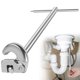 thumbnail image 1 of Llave de lavabo Llave de lavabo ajustable giratoria de 180 grados Llave de tuerca de grifo portátil de acero al carbono resistente Herramienta de reparación de fontanería de fregadero universal para i, 1 of 11