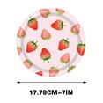 thumbnail image 3 of Nkmbld Strawberry Party Tableware Set, Strawberry Birthday Decoration, Summer Fruit Party Supplies Paper Plates Cups Napkins Tablecloth for Birthday, 3 of 7