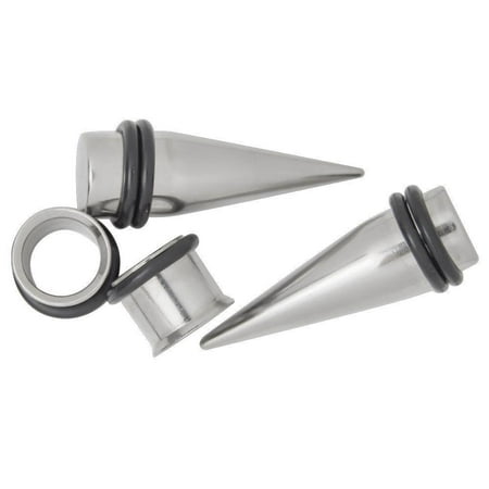 - 00 Gauge Taper And Tunnel Kit O-rings Included 316l Surgical Steel 2 Sets