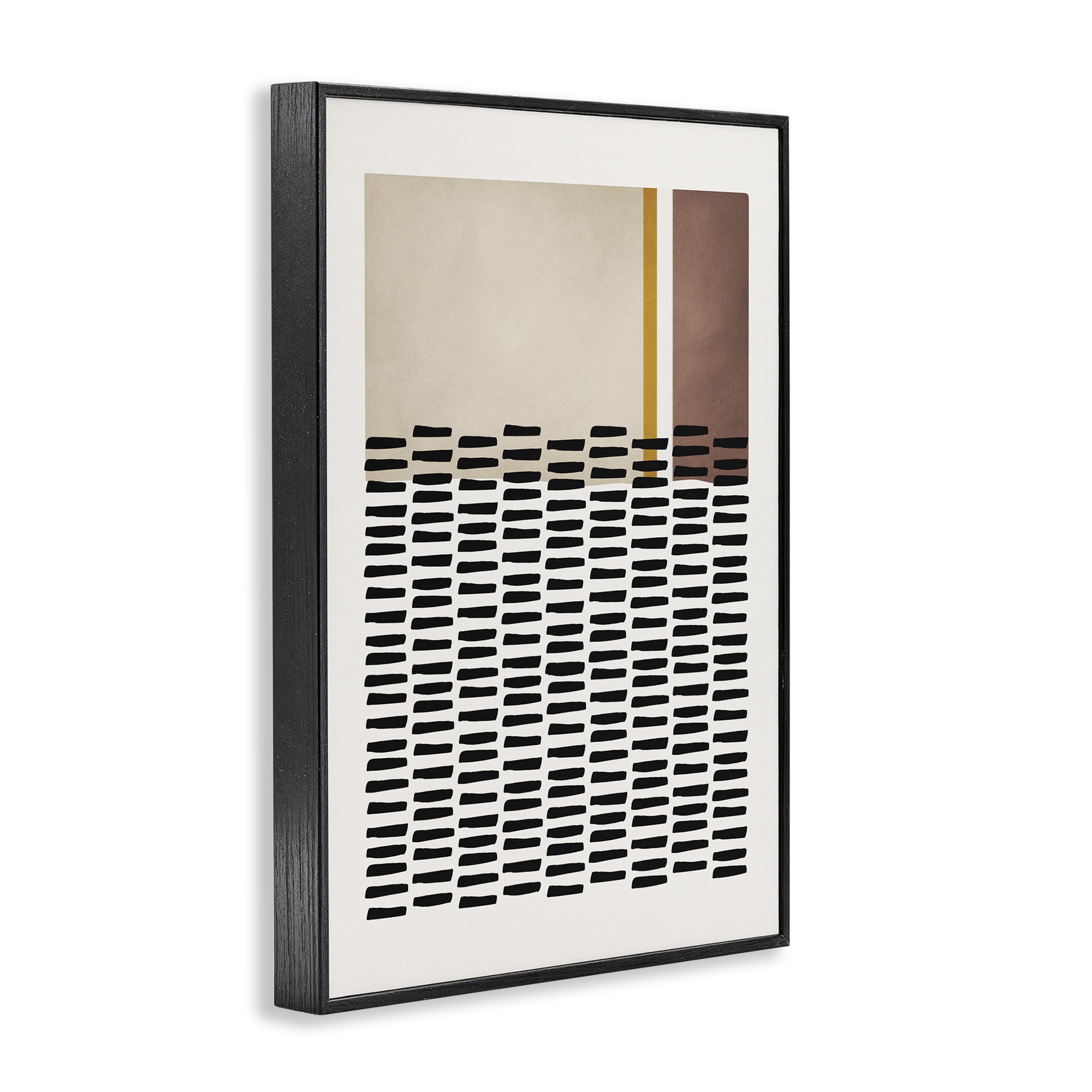 Stupell Industries Cosby Street Patterned Abstract Painting Black Framed Art Print Wall Art, 12 x 18
