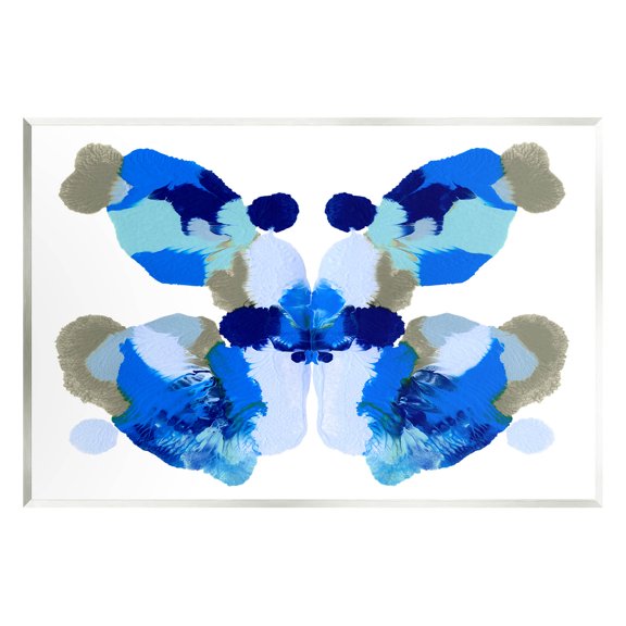 Stupell Industries Abstract Symmetrical Ink Blot Shape Graphic Art Unframed Art Print Wall Art, Design by Emma Caroline