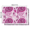 thumbnail image 6 of Set of 4 Flax Paisley Placemats with Heat Resistant Wrinkle Free Finish and Colorful Retro Boho Floral Mandala Art, 6 of 6