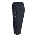 thumbnail image 3 of Striped Capri Pants Women Drawstring Loose Fit Button Pants Lightweight Summer Pinstripe Pants, 3 of 8